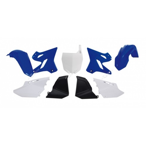 KIT PLASTICOS RTECH RESTYLING YAMAHA YZ 125 / 250  2002 - 2014 AZUL E BRANCO